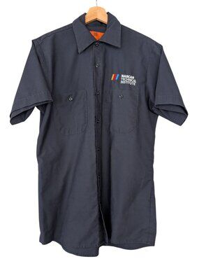 NASCAR Technical Institute Mechanic Workwear Pit Crew Shirt Mens Medium Gorpcore
